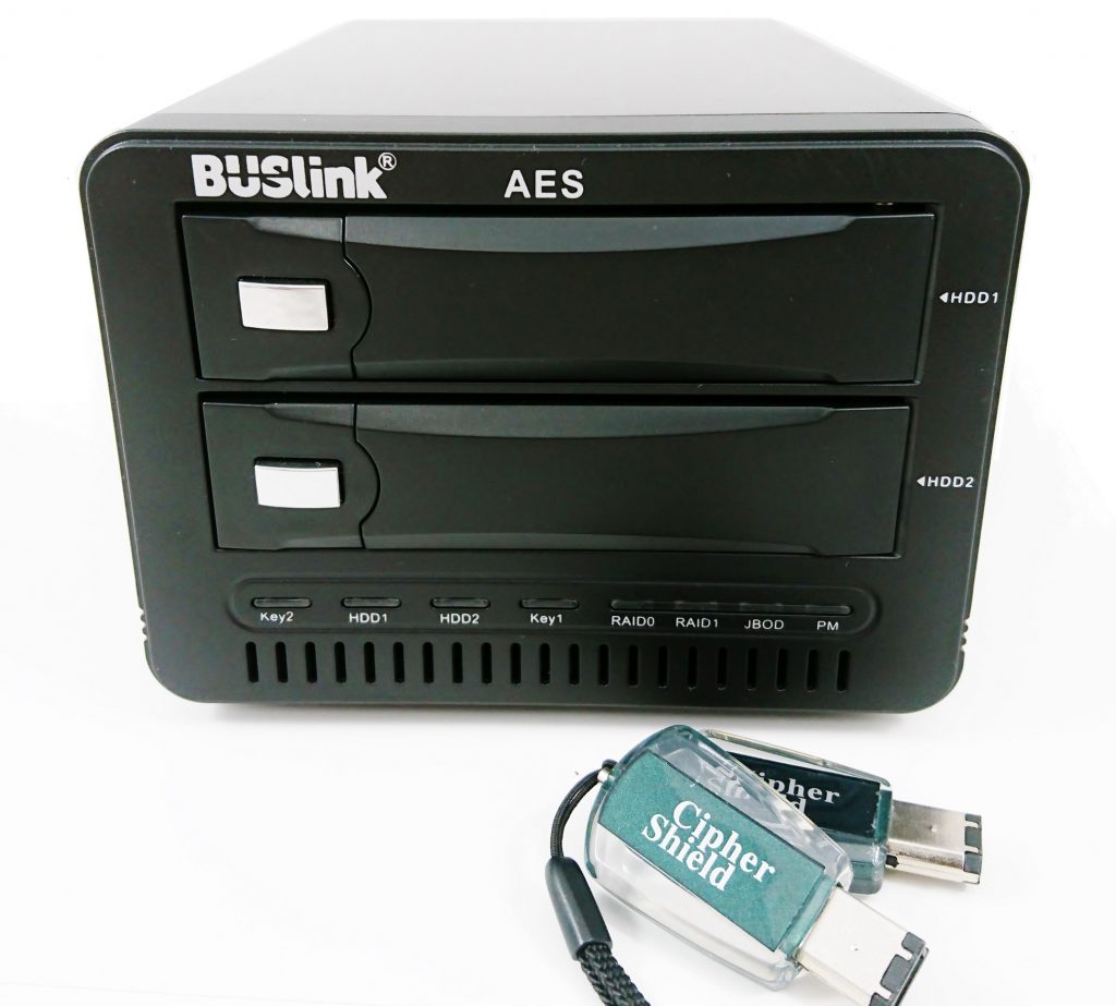 CipherShield 256bit AES 2Bay RAID 1 USB 3.0/eSATA FIPS 1402 HIPAA